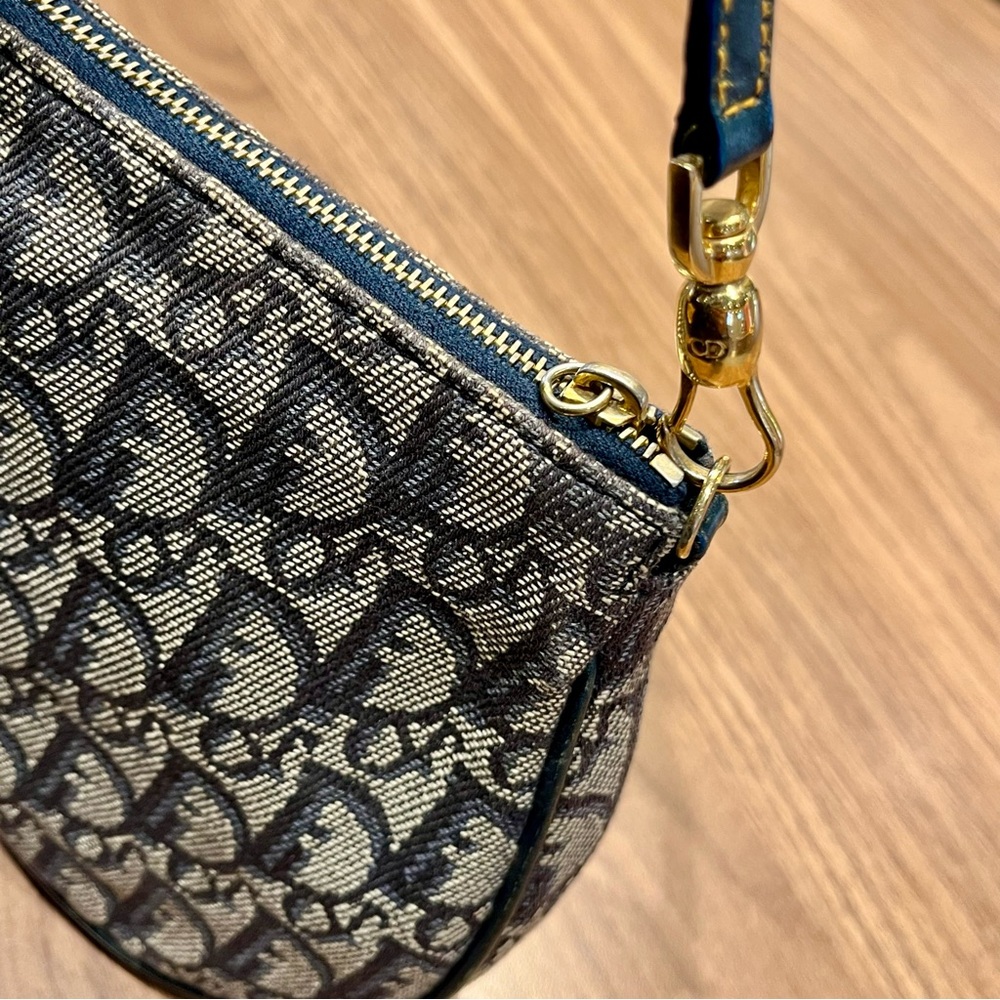 CHRISTIAN DIOR Saddle Pochette Classic Monogram Oblique Canvas Mini Bag - Picture 5 of 8
